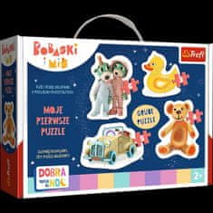 Baby puzzle - Dobrou noc, Treflíci: Milé děti 4v1 (3,4,5,6 dílků)