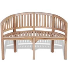 Greatstore Zahradní lavice zaoblená 120 cm teak