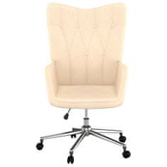 Greatstore Relaxační židle krémová textil