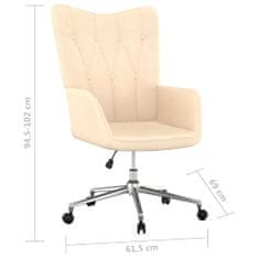 Greatstore Relaxační židle krémová textil