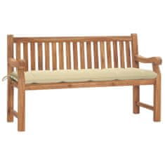 Greatstore Zahradní lavice s poduškou 150 cm masivní teak