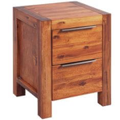 Greatstore Noční stolek masivní akáciové dřevo hnědé 45x42x58 cm
