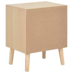 Greatstore Noční stolek se 2 zásuvkami 40 x 30 x 49,5 cm masivní borovice