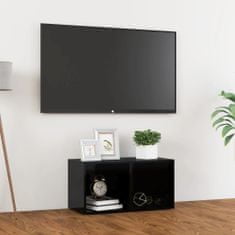 Greatstore TV stolek černý s vysokým leskem 72 x 35 x 36,5 cm dřevotříska