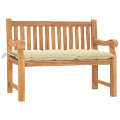 Greatstore Zahradní lavice s poduškou 120 cm masivní teak