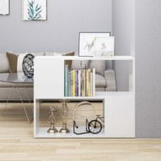 Greatstore TV stolek bílý s vysokým leskem 80 x 24 x 63 cm dřevotříska