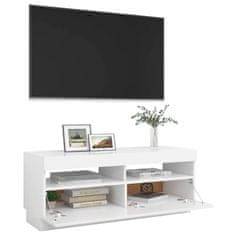 Greatstore TV skříňka s LED osvětlením bílá 100 x 35 x 40 cm