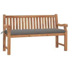 Greatstore Zahradní lavice s poduškou 150 cm masivní teak