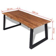 Greatstore Jídelní stůl z masivního akáciového dřeva 180 x 90 cm