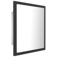 Vidaxl Koupelnové zrcadlo LED šedé 40 x 8,5 x 37 cm dřevotříska
