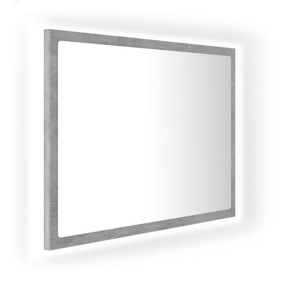 Vidaxl LED koupelnové zrcadlo betonově šedé 60x8,5x37 cm dřevotříska