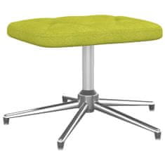 Greatstore Relaxační křeslo se stoličkou zelené textil