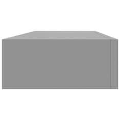 Vidaxl Nástěnná police se zásuvkou šedá 60 x 23,5 x 10 cm MDF