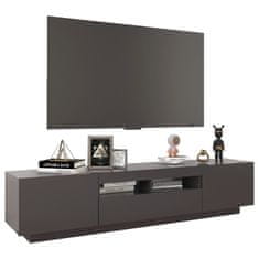 Greatstore TV skříňka s LED osvětlením šedá 180 x 35 x 40 cm