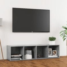 Greatstore TV stolek betonově šedý 142,5 x 35 x 36,5 cm dřevotříska