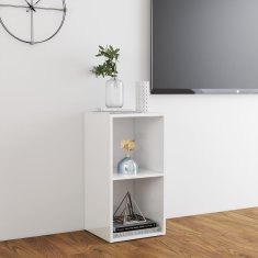 Vidaxl TV stolek bílý s vysokým leskem 72 x 35 x 36,5 cm dřevotříska