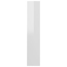 Greatstore Nástěnný botník bílý s vysokým leskem 80x18x90 cm dřevotříska