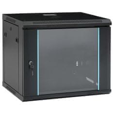 Vidaxl 9U Nástěnná síťová rozvodná skříň 19" IP20 600 x 450 x 500 mm