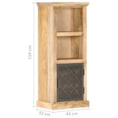 Greatstore Komoda s dvířky 45 x 32 x 110 cm masivní mangovníkové dřevo