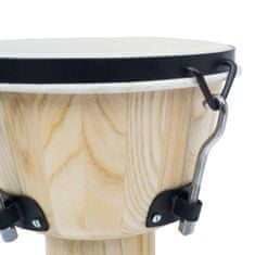 Greatstore Buben Djembe s kolíkovým laděním 25 cm kozí kůže