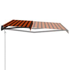 Vidaxl Automatická zatahovací markýza 600 x 300 cm oranžovo-hnědá