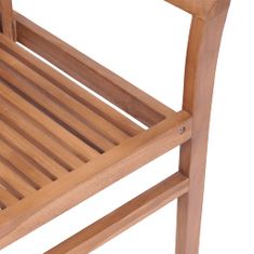 Greatstore Jídelní židle 6 ks s modrými poduškami masivní teak