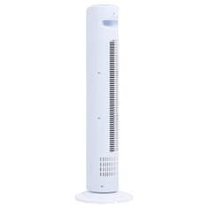 Vidaxl Věžový ventilátor dálkový ovladač a časovač Φ24 x 80 cm bílý