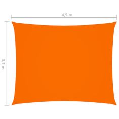 Greatstore Stínící plachta oxfordská látka obdélníková 3,5x4,5 m oranžová