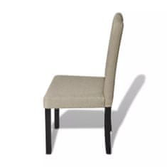 Vidaxl Jídelní židle 6 ks béžové textil
