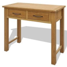 Greatstore Toaletní stolek se stoličkou masivní dubové dřevo