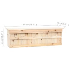 Greatstore Ptačí budka pro vrabce 5 komůrek 68 x 15 x 21 cm jedlové dřevo