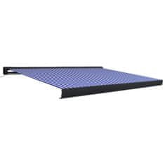 Vidaxl Kazetová markýza s motorem 300 x 250 cm modro-bílá