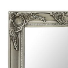 Greatstore Nástěnné zrcadlo barokní styl 60 x 80 cm stříbrné