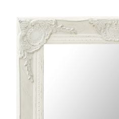 Greatstore Nástěnné zrcadlo barokní styl 50 x 120 cm bílé