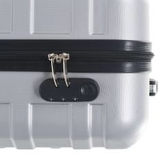 Greatstore Sada skořepinových kufrů na kolečkách 2 ks stříbrná ABS