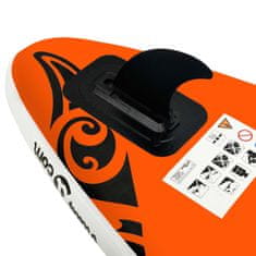 Vidaxl Nafukovací SUP paddleboard 320 x 76 x 15 cm oranžový