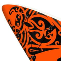 Vidaxl Nafukovací SUP paddleboard 366 x 76 x 15 cm oranžový