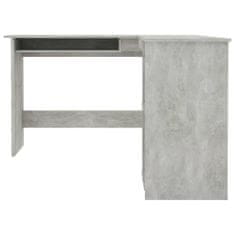Vidaxl Rohový psací stůl betonově šedý 120 x 140 x 75 cm dřevotříska