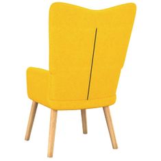 Vidaxl Relaxační židle se stoličkou 62x68,5x96 cm hořčice žlutá textil