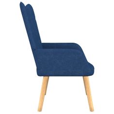 Vidaxl Relaxační židle se stoličkou 62 x 68,5 x 96 cm modrá textil