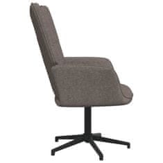 Greatstore Relaxační křeslo se stoličkou taupe textil