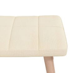 Vidaxl Houpací křeslo se stoličkou krémové textil