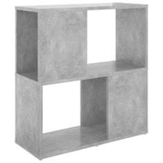 Greatstore Knihovna betonově šedá 60 x 24 x 63 cm dřevotříska