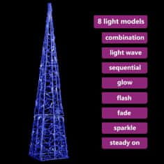 Vidaxl Akrylový dekorativní světelný LED kužel modrý 90 cm