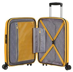 American Tourister Cestovní kabinový kufr na kolečkách Bon Air DLX SPINNER 55/20 TSA Light Yellow
