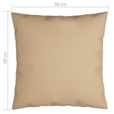 Greatstore Dekorační polštáře 4 ks béžové 50 x 50 cm textil