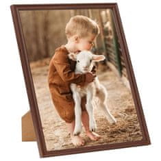 Greatstore Fotorámečky koláž 3 ks na zeď nebo stůl hnědé 40 x 40 cm MDF