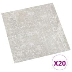 Vidaxl Samolepicí podlahové desky 20 ks PVC 1,86 m2 světle šedé