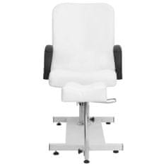 Greatstore Masážní židle s podnožkou bílá 127 x 60 x 98 cm umělá kůže