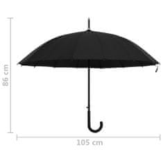 Greatstore Deštník automatický černý 105 cm
